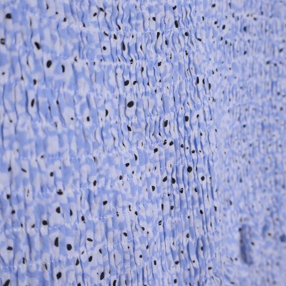 PRINCESS POLLY Elza Mini Dress Blue One Shoulder Shirred Smocked Women's 2 - Picture 8 of 14